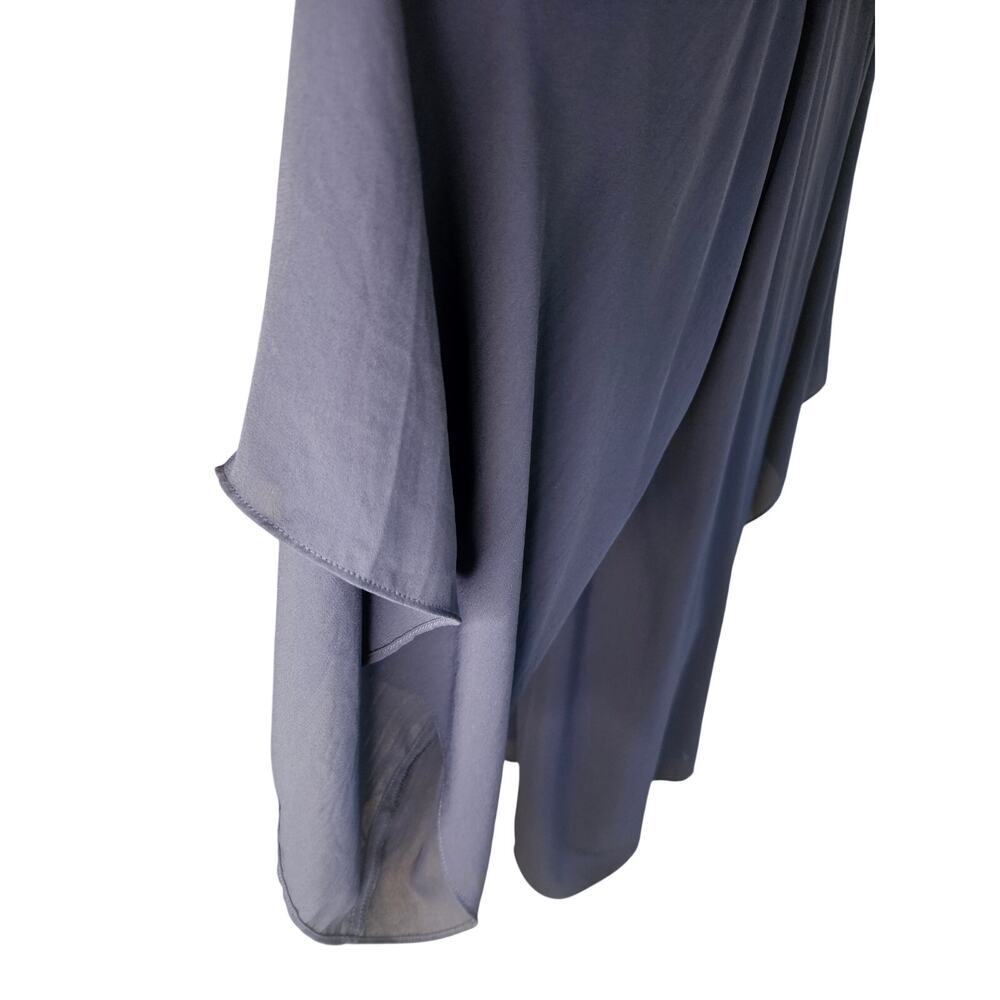 Elaine Turner Navy Caftan Dress V Neck Layered Flowy Lined Sz S - Picture 8 of 12